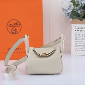 Hermès mini lindy сумка через плечо Импортная кожа TC Шов с вос