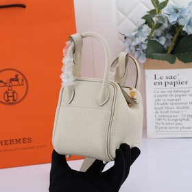 Hermès mini lindy сумка через плечо Импортная кожа TC Шов с вос