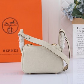 Hermès mini lindy сумка через плечо Импортная кожа TC Шов с вос