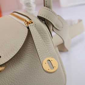 Hermès mini lindy сумка через плечо Импортная кожа TC Шов с вос