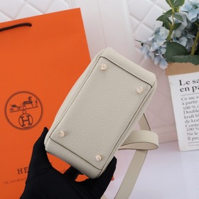 Hermès mini lindy сумка через плечо Импортная кожа TC Шов с вос