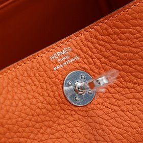 Hermès mini lindy сумка через плечо Импортная кожа TC Шов с вос