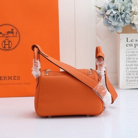 Hermès mini lindy сумка через плечо Импортная кожа TC Шов с вос