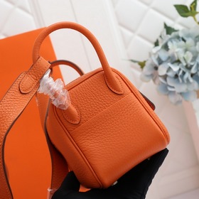 Hermès mini lindy сумка через плечо Импортная кожа TC Шов с вос