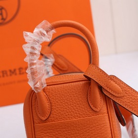 Hermès mini lindy сумка через плечо Импортная кожа TC Шов с вос