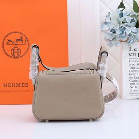 Hermès mini lindy сумка через плечо Импортная кожа TC Шов с вос