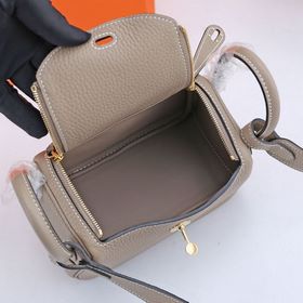 Hermès mini lindy сумка через плечо Импортная кожа TC Шов с вос