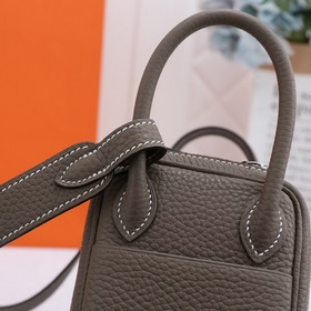 Hermès mini lindy сумка через плечо Импортная кожа TC Шов с вос
