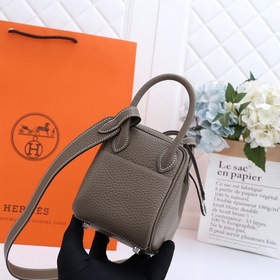 Hermès mini lindy сумка через плечо Импортная кожа TC Шов с вос