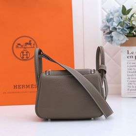 Hermès mini lindy сумка через плечо Импортная кожа TC Шов с вос