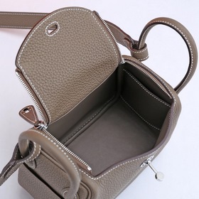 Hermès mini lindy сумка через плечо Импортная кожа TC Шов с вос