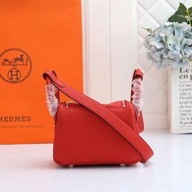 Hermès mini lindy сумка через плечо Импортная кожа TC Шов с вос