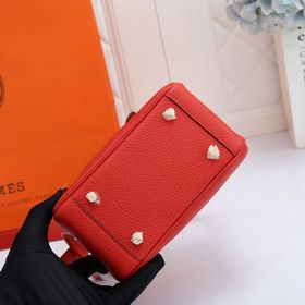 Hermès mini lindy сумка через плечо Импортная кожа TC Шов с вос