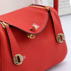 Hermès mini lindy сумка через плечо Импортная кожа TC Шов с вос