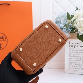Hermès mini lindy сумка через плечо Импортная кожа TC Шов с вос