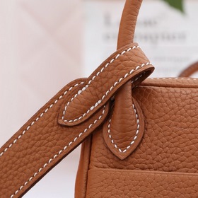 Hermès mini lindy сумка через плечо Импортная кожа TC Шов с вос