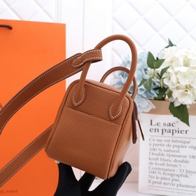 Hermès mini lindy сумка через плечо Импортная кожа TC Шов с вос