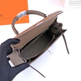 Сумка Hermes Kelly через плечо, слоновая кость с золотой и серебр