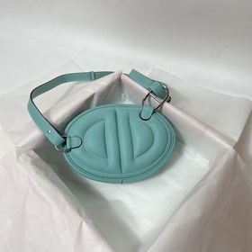 Hermès Поясная сумка «Свиной нос» Макарон-синий с внутренней отде