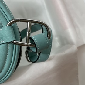 Hermès Поясная сумка «Свиной нос» Макарон-синий с внутренней отде