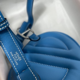 Hermès «Свиной нос» поясная сумка, синий с красным
