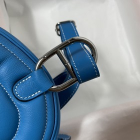 Hermès «Свиной нос» поясная сумка, синий с красным