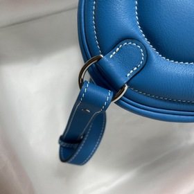 Hermès «Свиной нос» поясная сумка, синий с красным