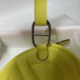 Hermès Поясная сумка «Свиной нос» Лимонно-желтый семечковым желты
