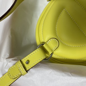 Hermès Поясная сумка «Свиной нос» Лимонно-желтый семечковым желты