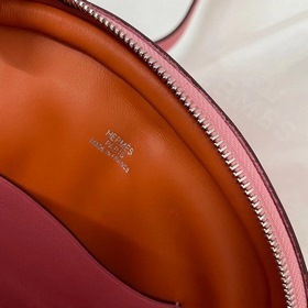 Hermès Поясная сумка «Свиной нос» Летний розовый с оранжевой подк
