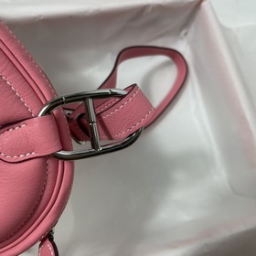 Hermès Поясная сумка «Свиной нос» Летний розовый с оранжевой подк