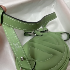 Hermès «Свиной нос» поясная сумка, авокадо с зеленым бамбуком Swi