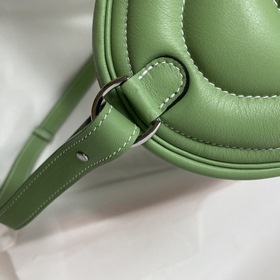 Hermès «Свиной нос» поясная сумка, авокадо с зеленым бамбуком Swi