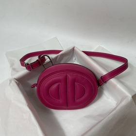 Hermès Pig Nose Waist Bag, Mexican Pink with Florida Blue Swift