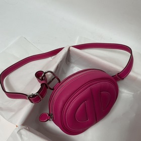 Hermès Pig Nose Waist Bag, Mexican Pink with Florida Blue Swift
