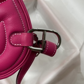 Hermès Pig Nose Waist Bag, Mexican Pink with Florida Blue Swift