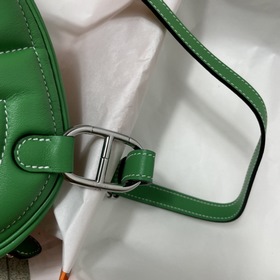 Hermès Поясная сумка «Свиной нос» Зеленый бамбук с внутренней отд