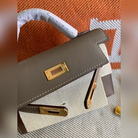 Hermès Kelly Mini сумка второго поколения, импортная кожа Epsom, 