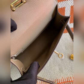 Hermès Kelly Mini сумка второго поколения, импортная кожа Epsom, 