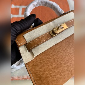 Hermès Kelly Mini сумка второго поколения, импортная кожа Epsom, 