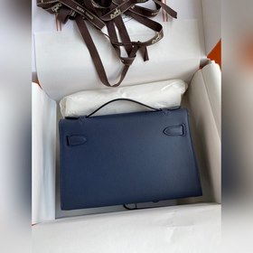Hermes Mini Kelly PouchetteСумка ручной работы, драгоценный синий