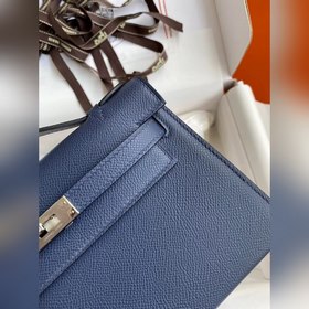 Hermes Mini Kelly PouchetteСумка ручной работы, драгоценный синий