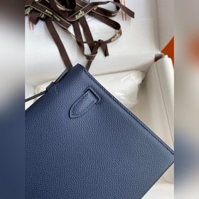 Hermes Mini Kelly PouchetteСумка ручной работы, драгоценный синий