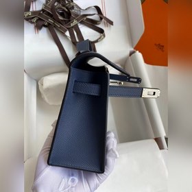 Hermes Mini Kelly PouchetteСумка ручной работы, драгоценный синий