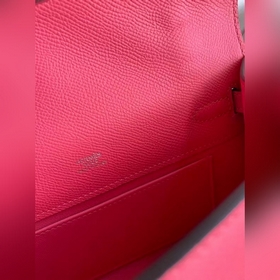 Hermes Mini Kelly PouchetteСумка для рук серебристой застежкой в 