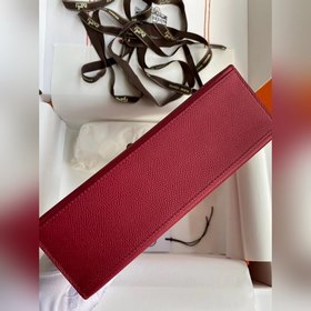 Hermes Mini Kelly Pouchette Сумка с ручкой, драгоценно-красная с 