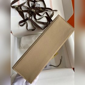 Hermes Mini Kelly Pouchette Сумка-клатч, серо-золотая застежка. ,