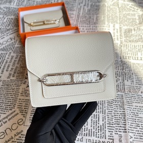 Hermès Rouli Slim «Свиной нос» Сумка через плечо, молочный коктей