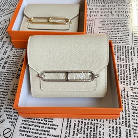 Hermès Rouli Slim «Свиной нос» Сумка через плечо, молочный коктей