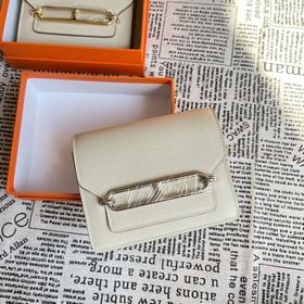 Hermès Rouli Slim «Свиной нос» Сумка через плечо, молочный коктей